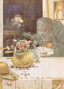 Carl Larsson Gunlog without her Mama Sweden oil painting artist
